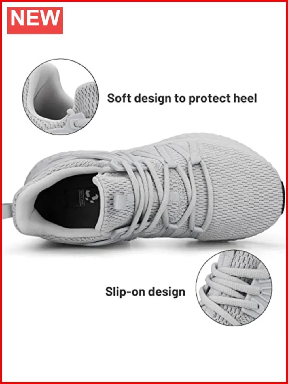 Womens Walking Tennis Shoes Lightweight Casual Sneakers Slip On for Gym Travel